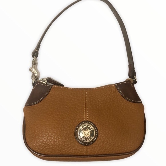 DOONEY bourke brown tan leather mini bag baguette - Picture 1 of 16